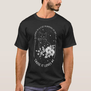 Camiseta Carma é um gato ronronando no meu colo porque ele