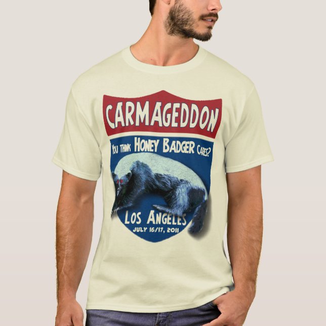 Camiseta Carmageddon - você pensa cuidados do texugo de (Frente)