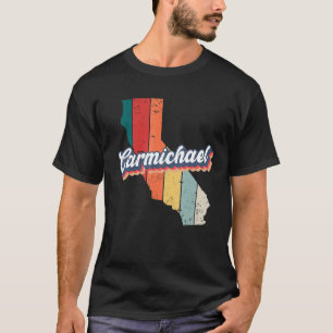 Camiseta Carmichael City Retro Vintage Hometown Califórnia