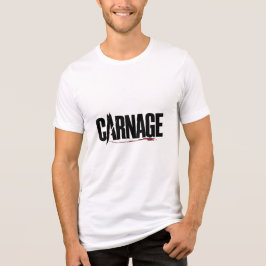 Camiseta "Carnage – Sharp Typography Blood Drip Graphic"