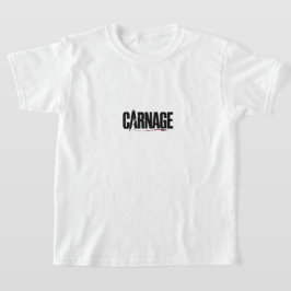 Camiseta "Carnage – Sharp Typography Blood Drip Graphic"