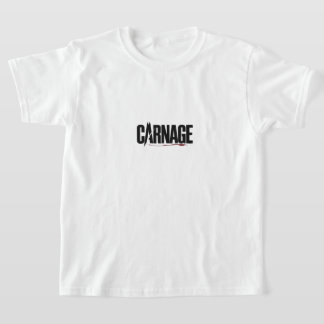 Camiseta "Carnage – Sharp Typography Blood Drip Graphic"