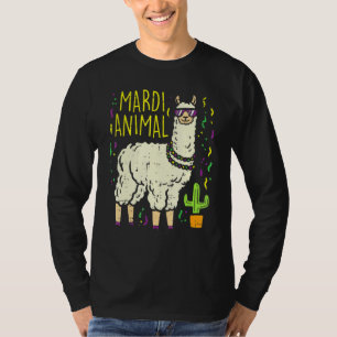 Camiseta Carnavais do Partido Mardi Gras Llama