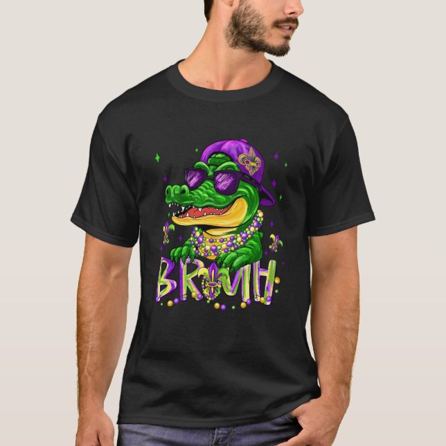Camiseta Carnaval 6 7 Seis Sete Cara Máscara de Jacaré Cami (Frente)