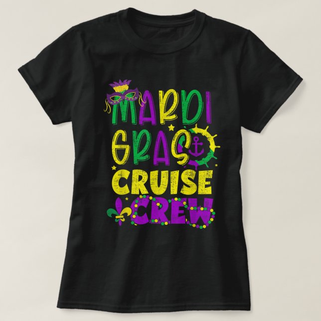 Camiseta Carnaval da Família Mardi Gras Cruise 2022 Matchin (Frente do Design)