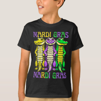 Camiseta Carnaval de crocodilo de Alligator Luisiana Mardi 