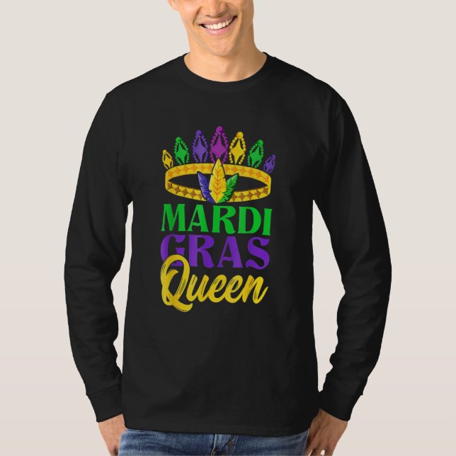 Camiseta Carnaval de fantasias Rainha Mardi Gras (Frente)