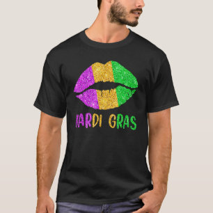 Camiseta Carnaval de Mardi Gras, Costume Purple Amp Dourado