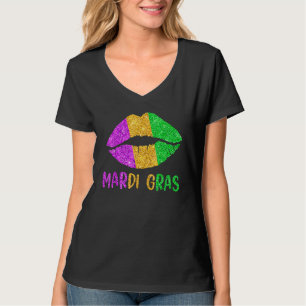 Camiseta Carnaval de Mardi Gras, Costume Purple Amp Dourado