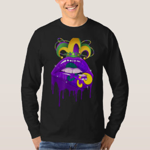 Camiseta Carnaval de Mardi Gras, Costume Purple Amp Dourado