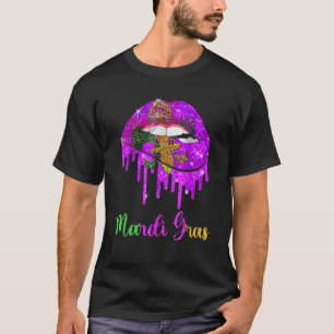 Camiseta Carnaval de Mardi Gras, Costume Purple Amp Dourado