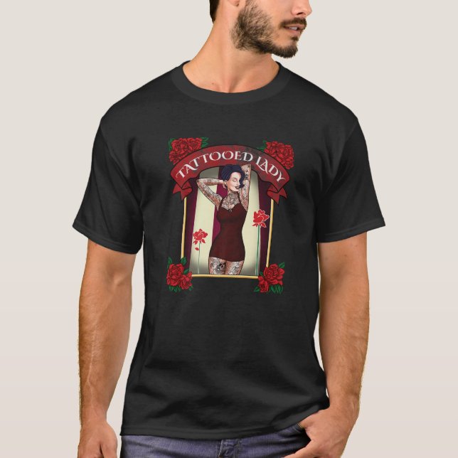 Camiseta Carnaval de Tatuagem - Circo - Mãe tatuada (Frente)