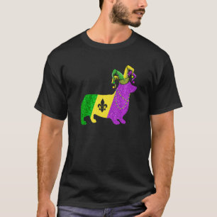 Camiseta Carnaval Divertido Corgi Cachorro Carnaval Chapéu