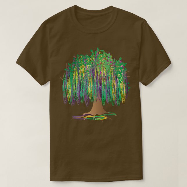 Camiseta Carnaval do Carnaval de Mardi Gras - BeadTree Bour (Frente do Design)