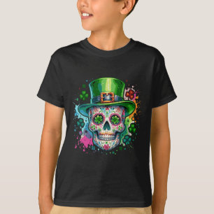 Camiseta Carnaval do Dia de São Patrício Trevo de Açúcar Ca