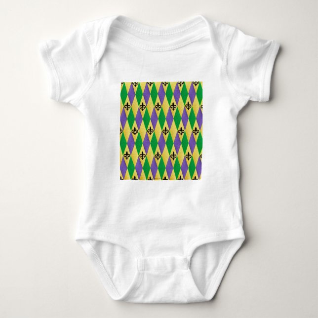 Camiseta Carnaval Harlequim Flor de Lis (Frente)