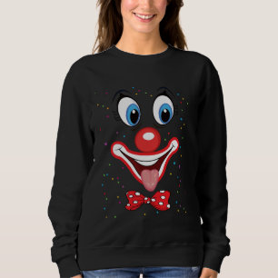 Camiseta Carnaval Palhaço de Rosto de Circo Costume Homens