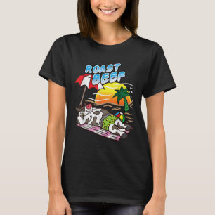 Camiseta Carne Assada Vaca Bronzeando Na Praia Churrasco Di