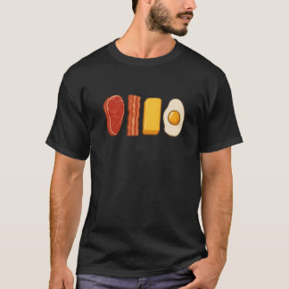 Camiseta Carne Bacon Manteiga & Ovos Keto Dieta Carnívora