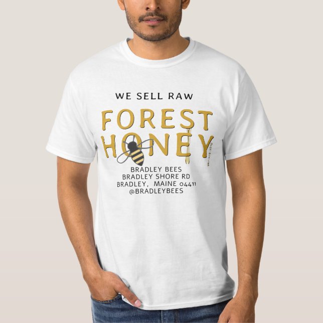 CAMISETA CARNE DE BOVINO DE MEL FLORESTAL BRUTO APIARY T SH (Frente)