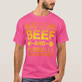 Camiseta Carne De Bovino E Barbelhas De Bacon - Gym
