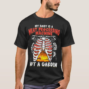 Camiseta Carne Engraçada Anti-Vegan Comendo Carne Engraçada