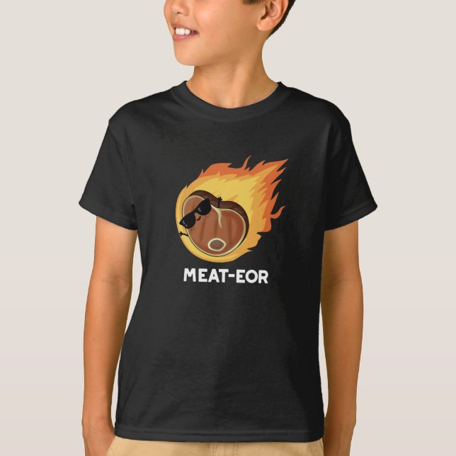 Camiseta Carne Engraçada Ou Engraçada Manchas Escuras BG (Frente)