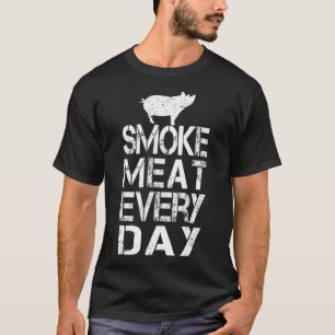 Camiseta Carne Fumada Engraçada Todo Dia Churrasco de Pai d
