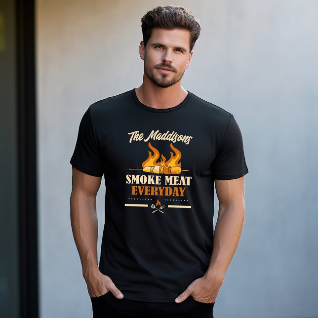 Camiseta Carne Fumada Personalizada Todos Os Dias (Criador carregado)