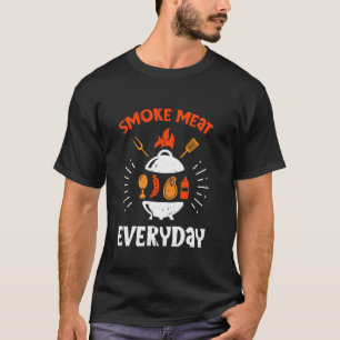 Camiseta Carne Fumada Todos os Dias BBQ Churrasco Grelhar C