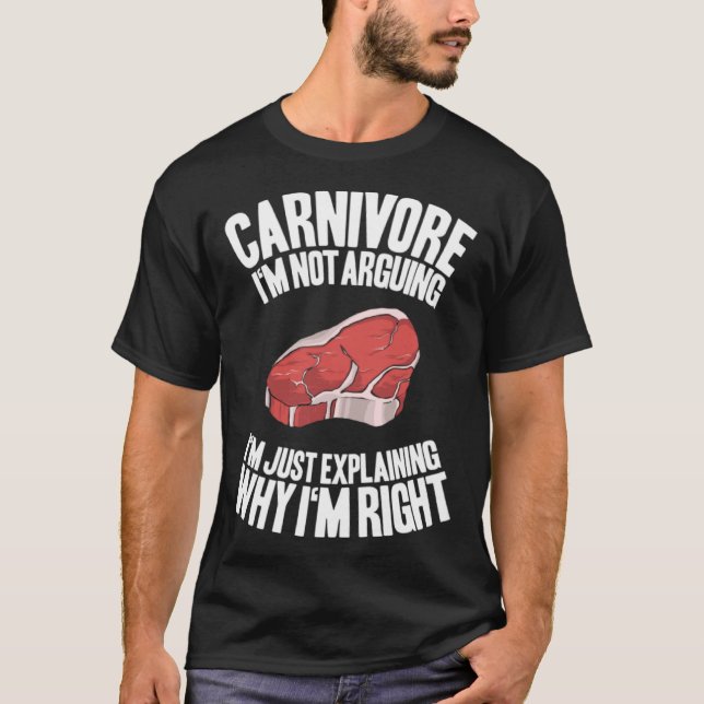 Camiseta Carne Não estou a discutir dieta ketogênica Keto C (Frente)
