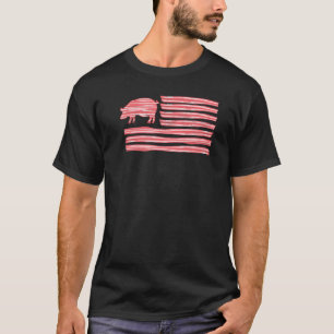 Camiseta Carne Salgada Doce Porco Trabalho de arte Bacon