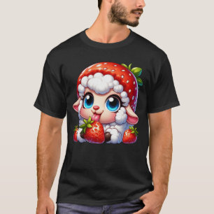 Camiseta Carneiro de cordeiro-cordeiro-fruta-de-morango
