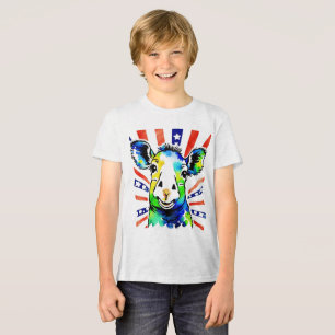 Camiseta Carneiros coloridos de cor aquosa