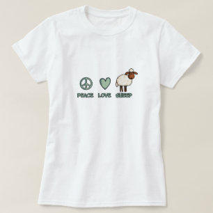 Camiseta carneiros do amor da paz