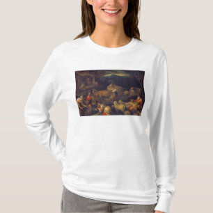 Camiseta Carneiros interiores ou cortando da fazenda