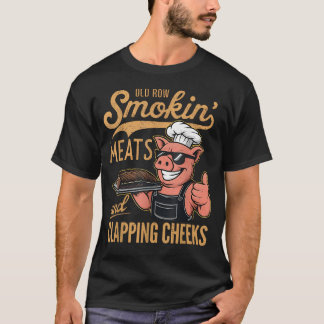 Camiseta Carnes Fumegantes E Bochechas Batendo Churrasco En