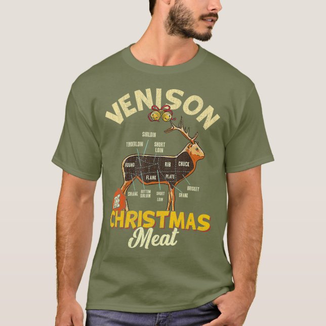 Camiseta Carnes Venison Chart The Christmas Meat Veer (Frente)