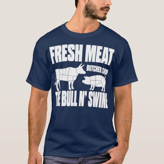Camiseta Carniceiro de carne fresco - Urso Gay Compre (Frente)