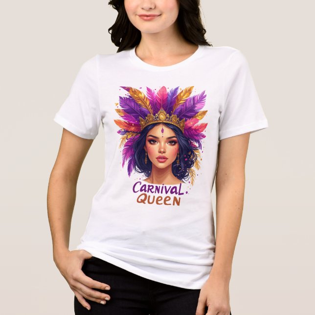 Camiseta Carnival Queen Rainha  do Carnaval Fantas (Frente)