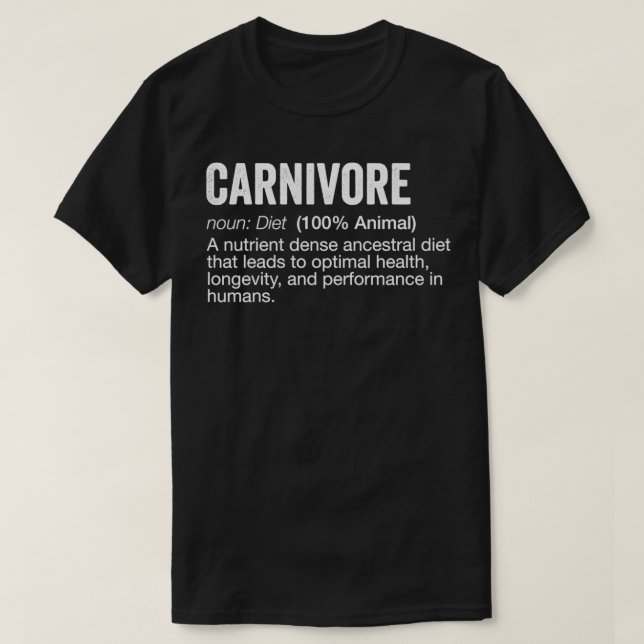 Camiseta Carnivore Diet Dictionary Definition Ancestral Mea (Frente do Design)