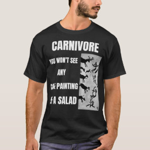CAMISETA CARNIVORE VÊ QUALQUER PINTURA DE CAVE DE ASALAD