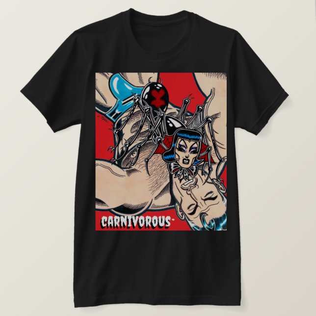 Camiseta Carnivorous™/Black Widow (Frente do Design)