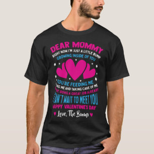Camiseta Caro Mamãe Valentim Dia 2021 Gravidez Maternidade