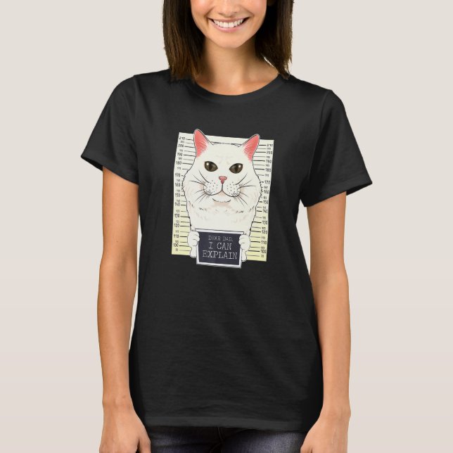 Camiseta Caro Pai Posso Explicar Que Gato De Angora Turco (Frente)
