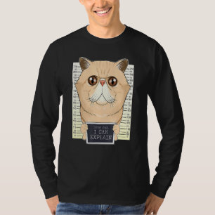 Camiseta Caro Pai Posso Explicar Que Gato Exótico De Ar Cur