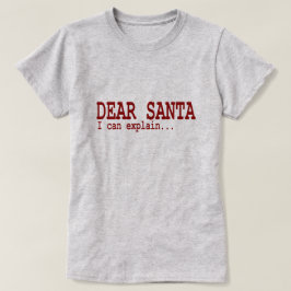 Camiseta Caro papai noel das citações engraçadas do Natal