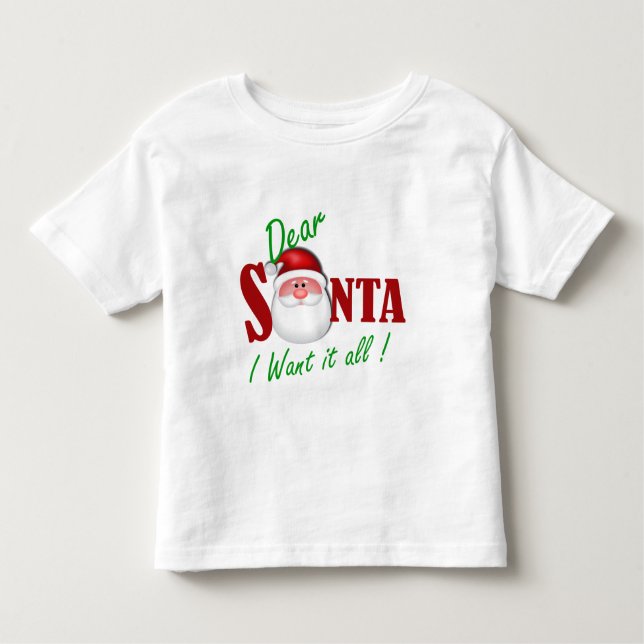 Camiseta Caro papai noel eu quero-o todo! (Frente)
