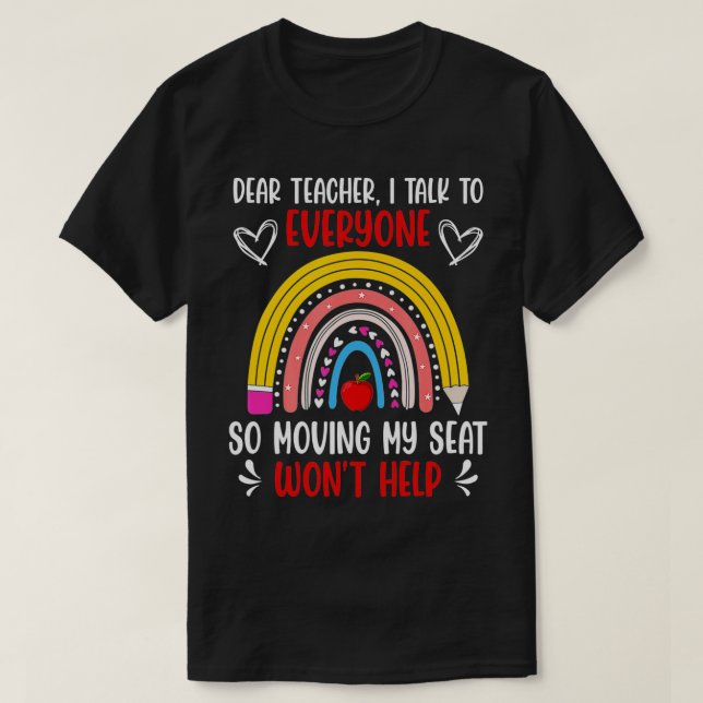 Camiseta Caro Professor, Eu Falo Com Todos, Tão Movendo Meu (Frente do Design)