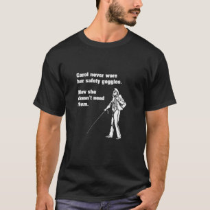 Camiseta Carol Safety Gogggggggg Mostra Ciência Engraçada T